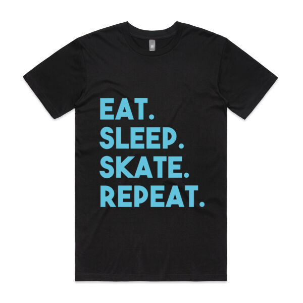 SkateFit Unisex (loose fitting) Tshirt - EAT. SLEEP. SKATE. REPEAT. Thumbnail